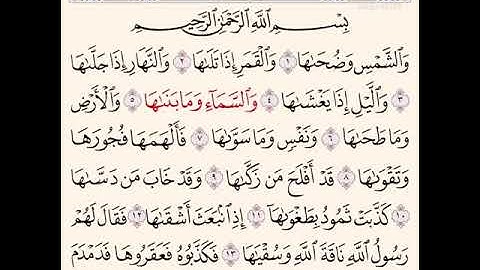 سوره الشمس مكرر ٥٠ مره   ماهر المعيقلي