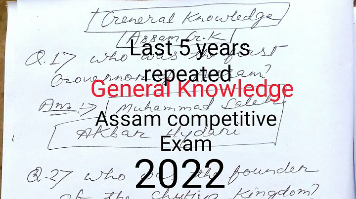 Important mcq for ADRE/DHS/DHSFW/DME/AYUSH/ASSAM POLICE EXAM/PNRD/AssamCombined Competitive Exam
