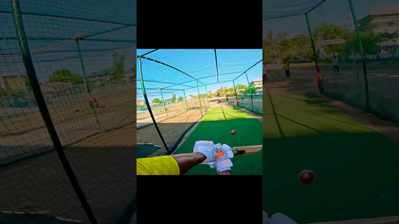Helmet Camera Cricket | Real Batting Practice 🔥”
