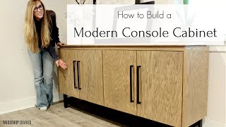 How to Build a Modern Console Cabinet