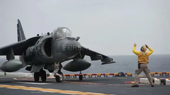 Harrier “Jump Jet” performs Carrier Takeoffs and Landings