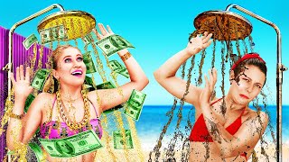 RICH VS POOR - SUMMER VACATION With Rich and Broke Girl | Funny Story by La La Life Emoji