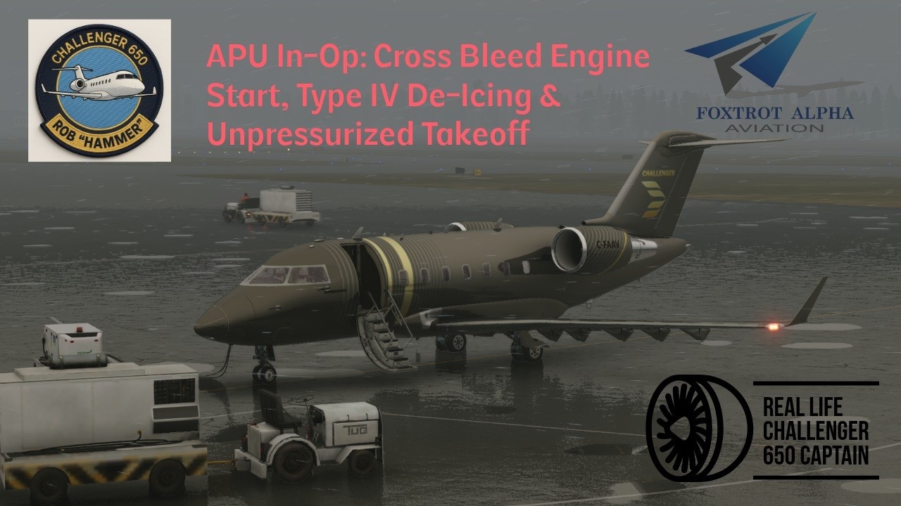 Hot Start Challenger 650 | APU In-Op, Cross Bleed Start