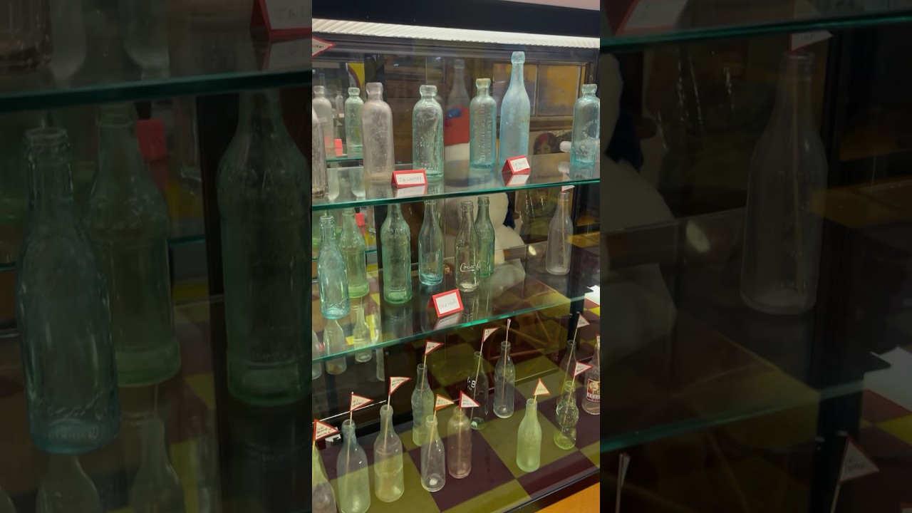 Old antique bottles found at the Chero Cola Museum in Columbus Georgia
