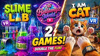 Slime Lab &amp; I Am Cat VR - Two Cute Games in One Video! 🧪🐾