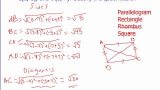 Quadrilaterals in the Coordinate Plane