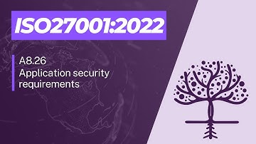 ISO 27001:2022 - A8.26 - Application security requirements