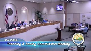 Planning and Zoning Commission Meeting - 1/21/2026 - 6:00 p.m.