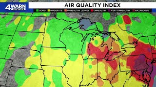 Poor air quality across Metro Detroit on cooler Thursday, likely beyond