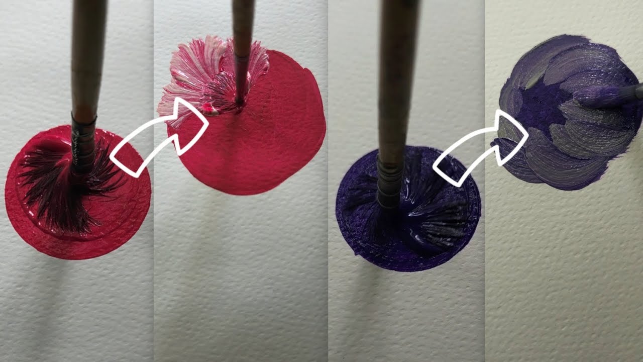 How to paint a flower easily | Acrylic painting | Onestroke painting ...