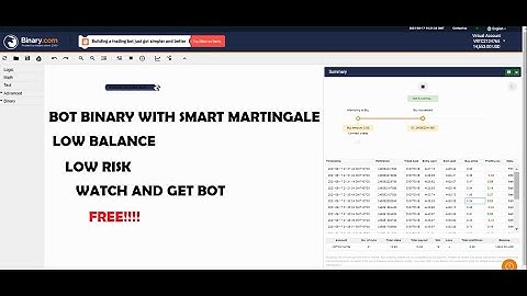 BINARY BOT OVER WITH SMART MARTINGALE l LOW BALANCE l SAFETY BOT