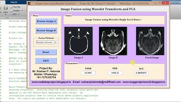 Image Fusion using Wavelet Transform and PCA Matlab project code