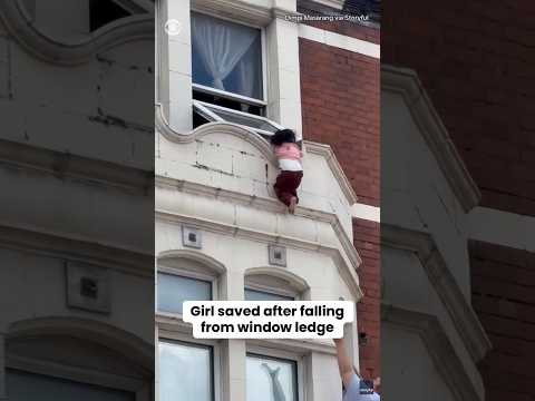 Hero Restaurant Manager Saves Girl Falling From Building 😳🙏 #Hero #London #News