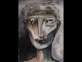 Abstract Face Step by Step Acrylic Painting on Canvas for Beginners