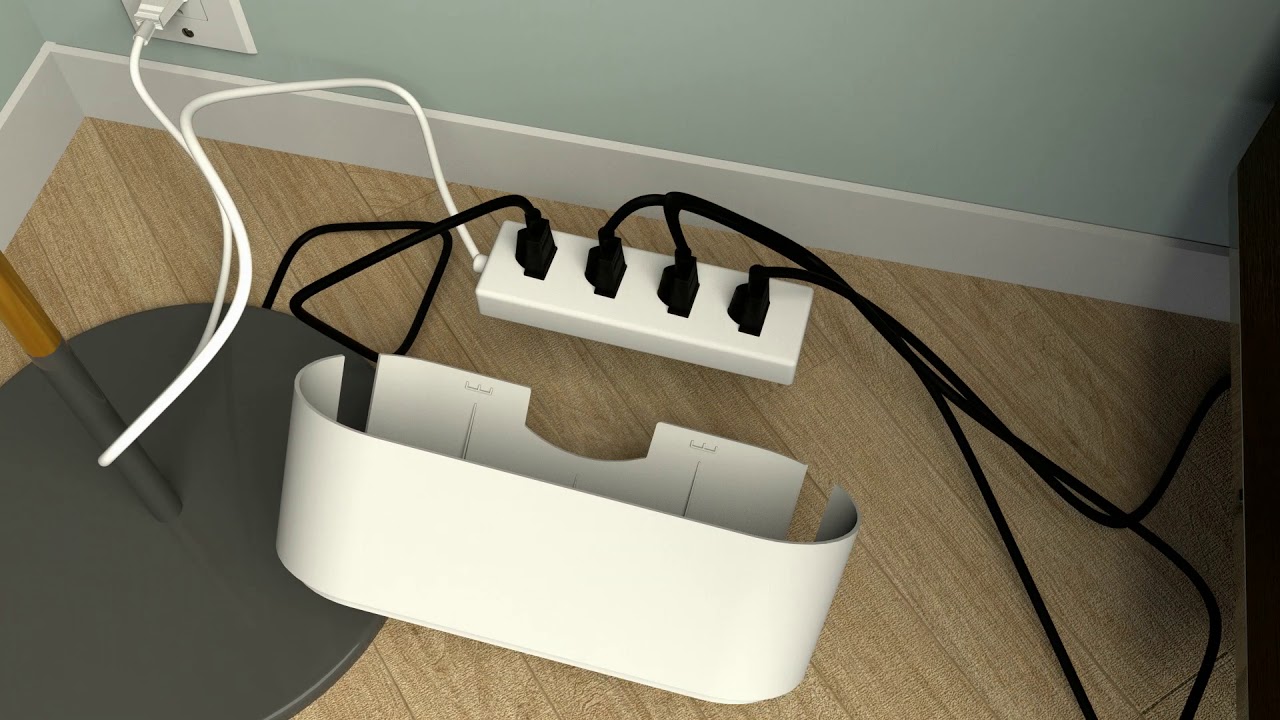 D-Line Cable Organizer Tray – reclaim wasted desk & floor space, manage  power strips and cable clutter.