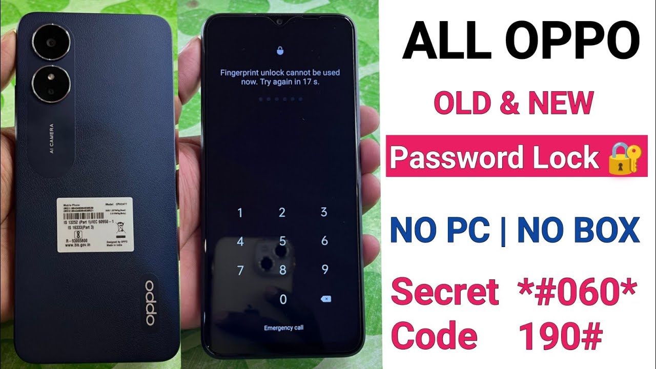 How To Unlock Any Oppo Phone Forgot Password & Pattern Lock (100% DONE ...