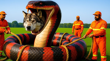 Brave Rescue Team Saves Innocent Guard Dog from a Terrifying Mutant Python Attack 🐍