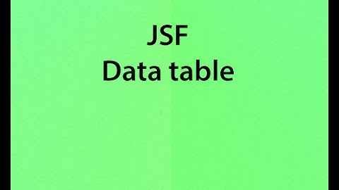 v38 Data table in JSF