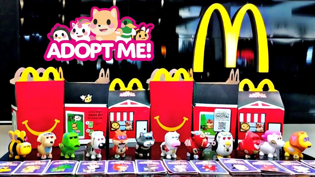 ADOPT ME McDonald's COLEÇÃO COMPLETA McLanche Feliz Dezembro 2023 - YouTube