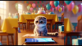 Poor Cat's birthday got ruined   #catstory