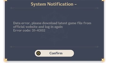 Error 31-4302 PC genshin impact