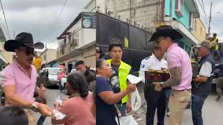 NETO BRAN ENTREGA VERDURAS Y ESTAMPILLAS DEL MUNDIAL EN MIXCO, GUATEMALA.