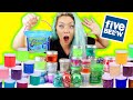 I Bought All The SLIME In FIVE BELOW! And MADE A GIANT Slime Smoothie! (Oddly Satisfying)