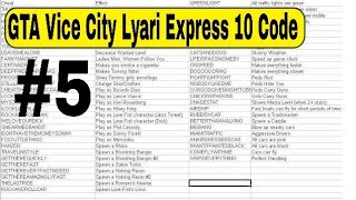 Gta Vice City Lyari Express Top 10 Cheat Code Video Part #5