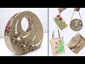 5 Jute bags making at home |  Bag designs from jute and old things