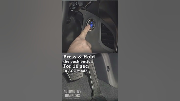How to start the engine without pressing the brake pedal (Push Button Starters)