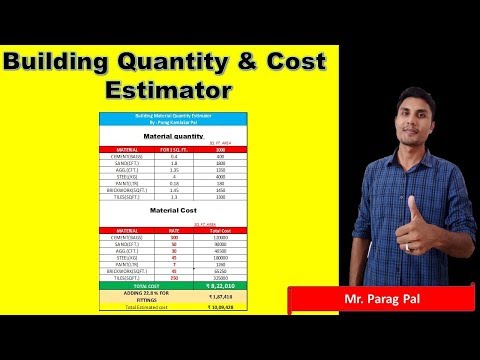 Building Quantity & Material Cost Estimator