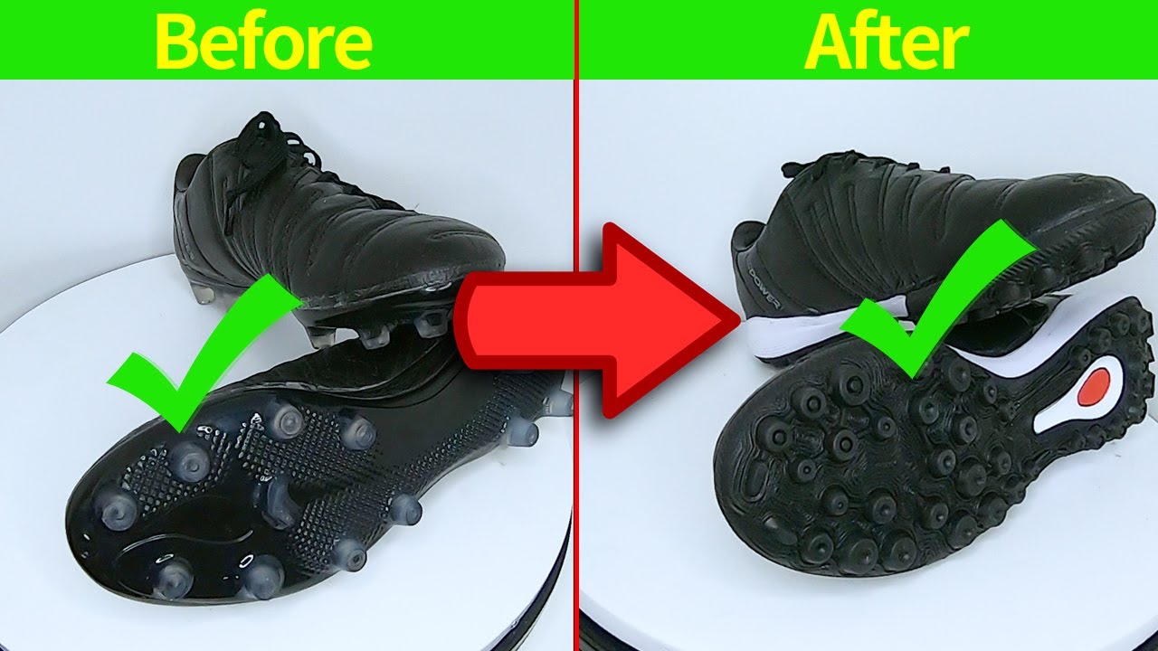 How to replace broken heel cups and soles of soccer shoes - Puma ...
