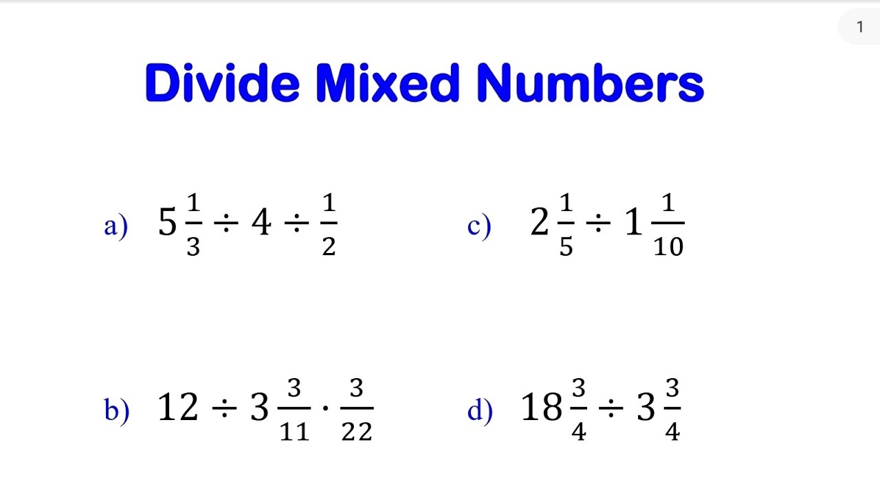 How to Divide Mixed Numbers | Part 2