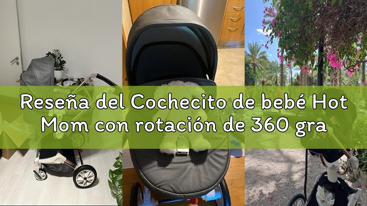 Reseña del Cochecito de bebé Hot Mom con rotación de 360 grados, cuero de PU, ángulo de asiento ajus