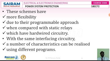 Lecture Video 8 18EE72 Module 2  Over current protectionContinued Dr  K V Ramanareddy