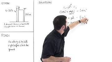 Energy Method for 1-D Projectile Motion