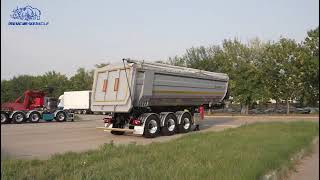 🔥 Bulk Transport Game-Changer! Benchi Vehicle 3-Axle U-Type Rear Tipping Semi-Trailer 🚛
