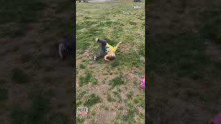 Toddler Tries to Copy Uncle's Flip #shorts