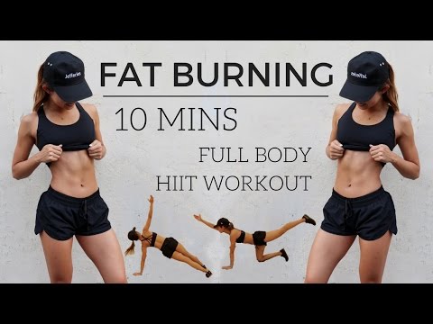 10 min Full Body HIIT Workout - FAT BURNING No Equipment | 10分鐘超燃脂全身間歇訓練 - 無需器材訓練