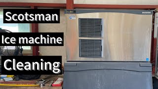 Scotsman Prodigy ice machine cleaning and sanitizing process