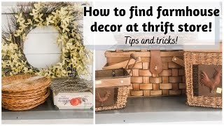 How to shop for FARMHOUSE DECOR at thrift stores | TRASH TO TREASURE PROJECTS | FARMHOUSE DECORATING