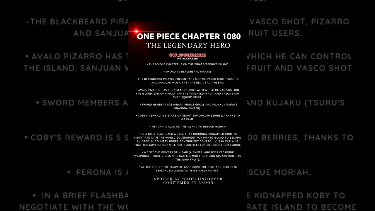 One piece chapter 1080 spoilers 