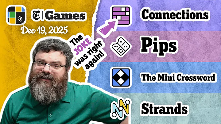 NYT Connections, Pips, Mini Crossword, and Strands | Dec 19, 2025