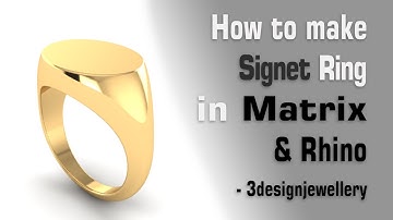 ||🔷How to make Signet ring🔷|| Matrix 9 || Rhino 3D || Tutorial