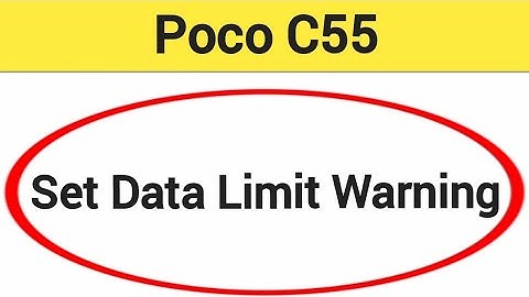 how to set data limit warning, Poco C55 data limit kaise set karen