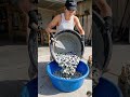 White Cement + Broken Glass = A Beautiful DIY Planter  #diy