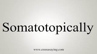 How To Say Somatotopically