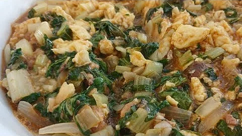 GINISANG PECHAY WITH SARDINES AND EGGS