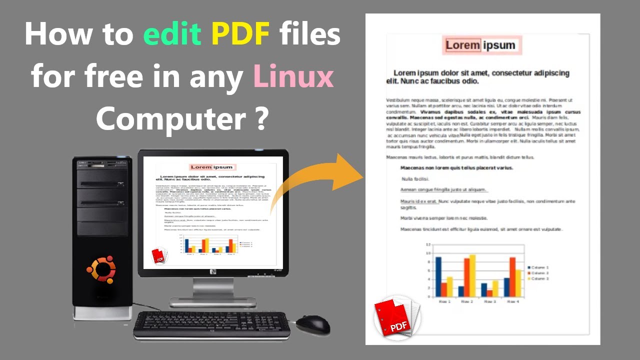 linux เบื้องต้น pdf  2022  How to edit PDF files for free in any Linux Computer ?