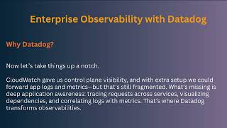 EKS Observability: AWS Native Tools vs Datadog